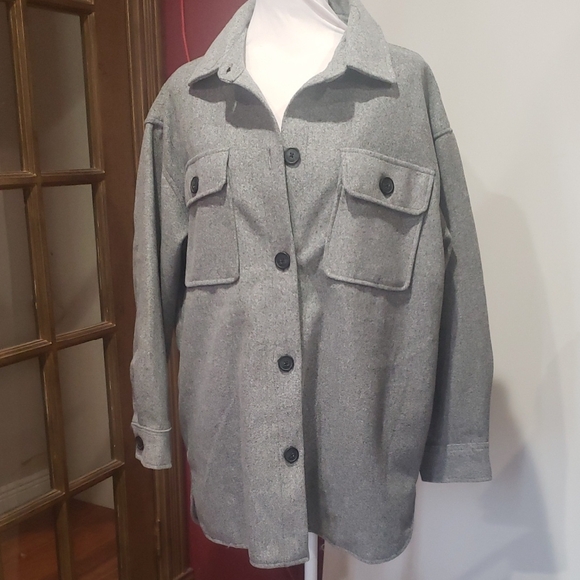 Forever 21 Jackets & Blazers - Forever 21 Gray Women's Shacket Nwot
